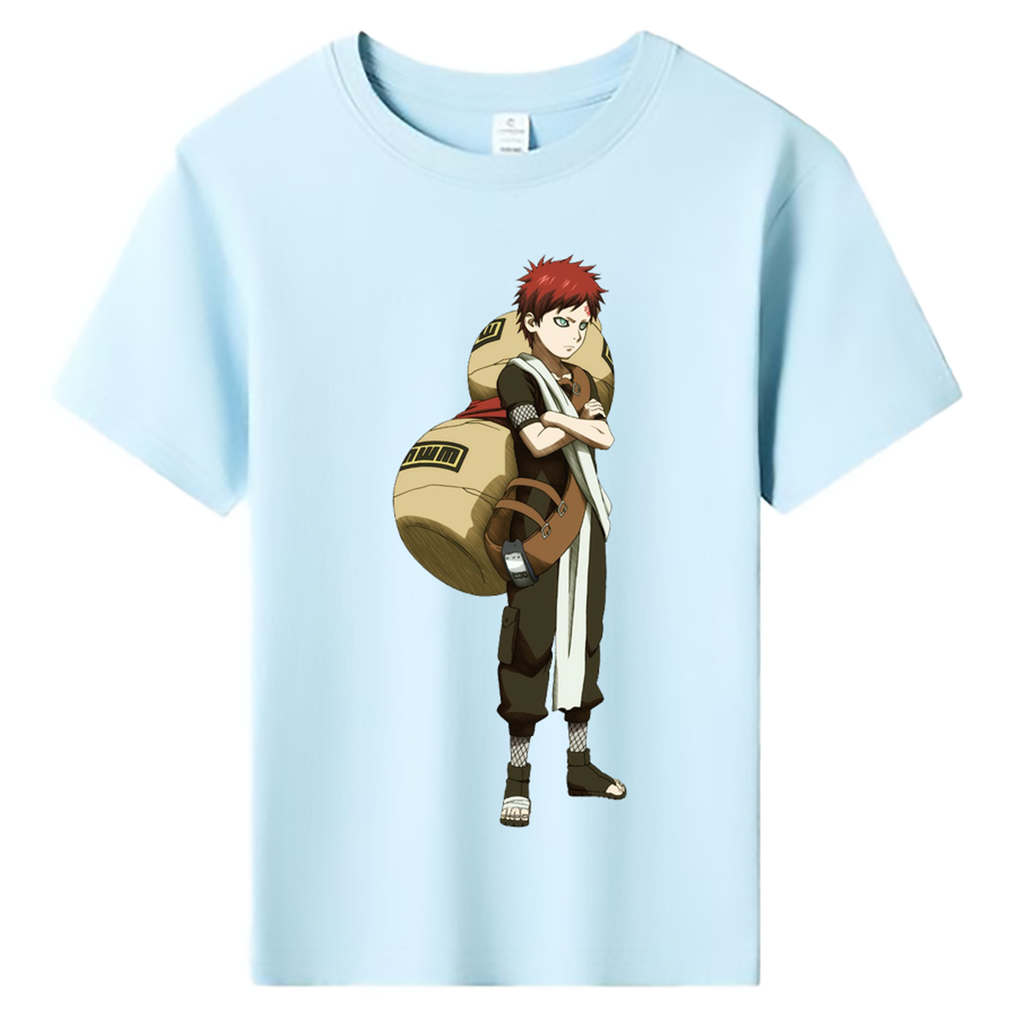 （画像用） NARUTO -ナルト- ガアラ Gaara 綿100％キッズTシャツ（フロントプリント）